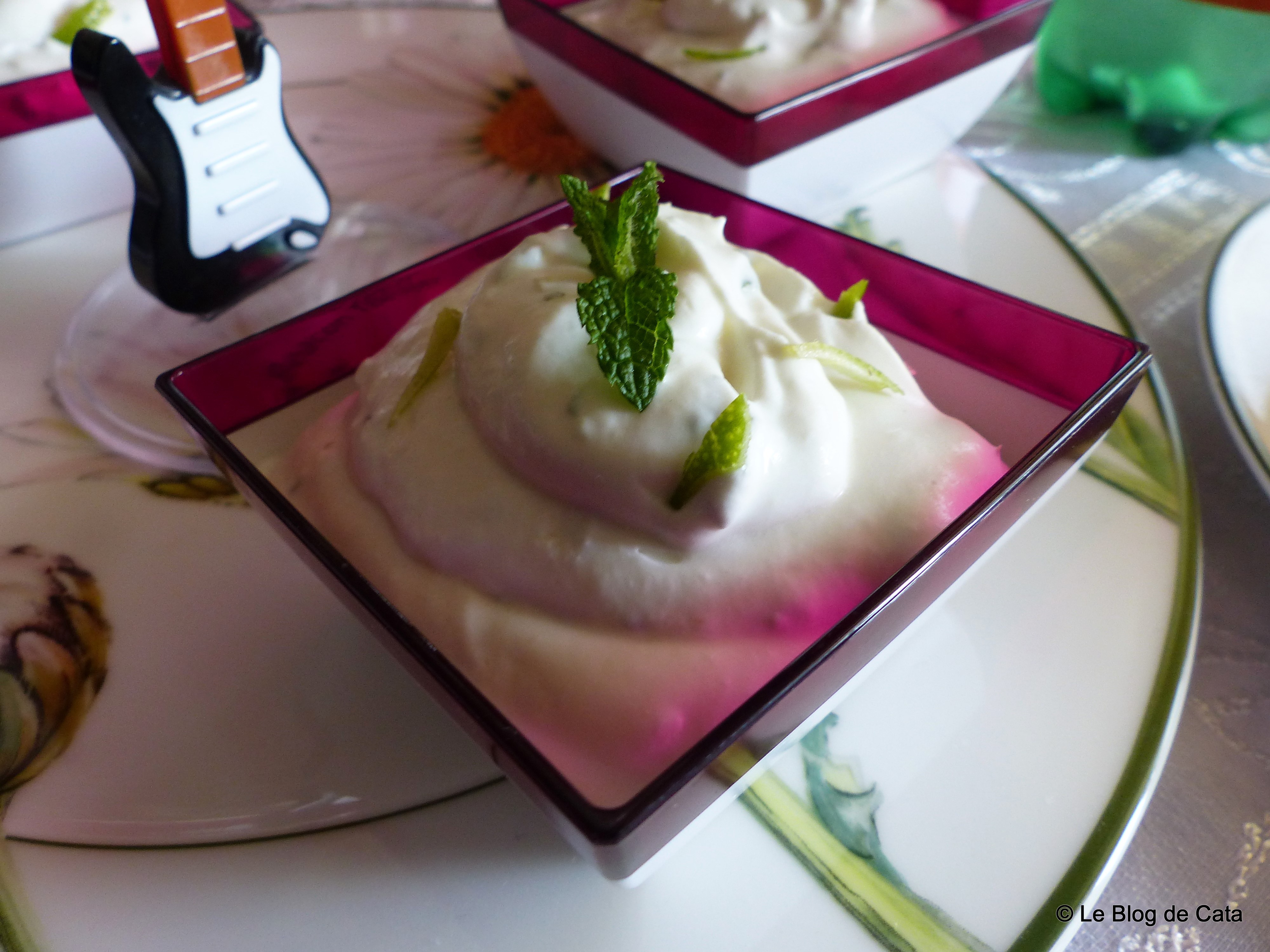 Desert crema Mojito cu ricotta