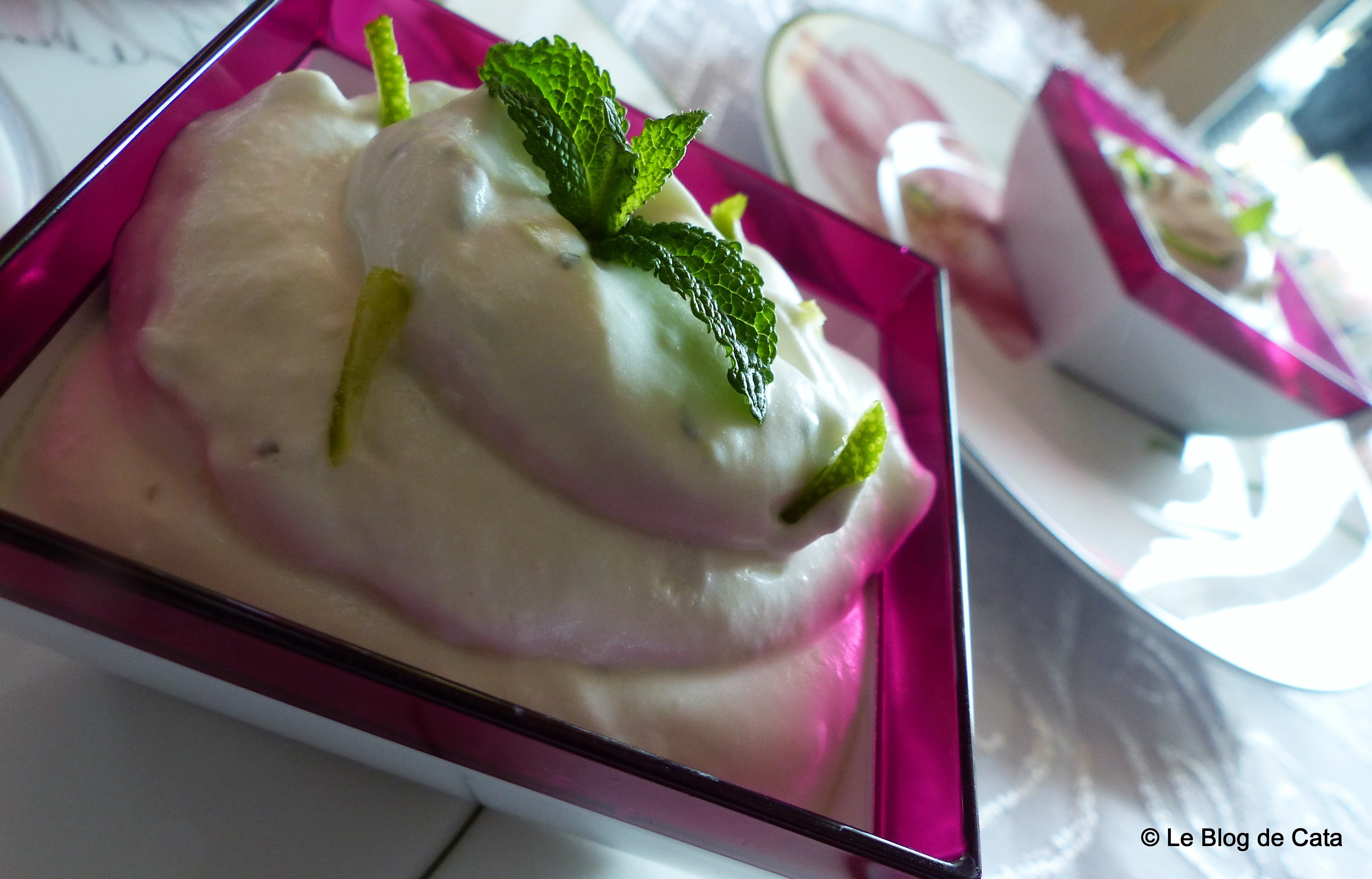 Desert crema Mojito cu ricotta