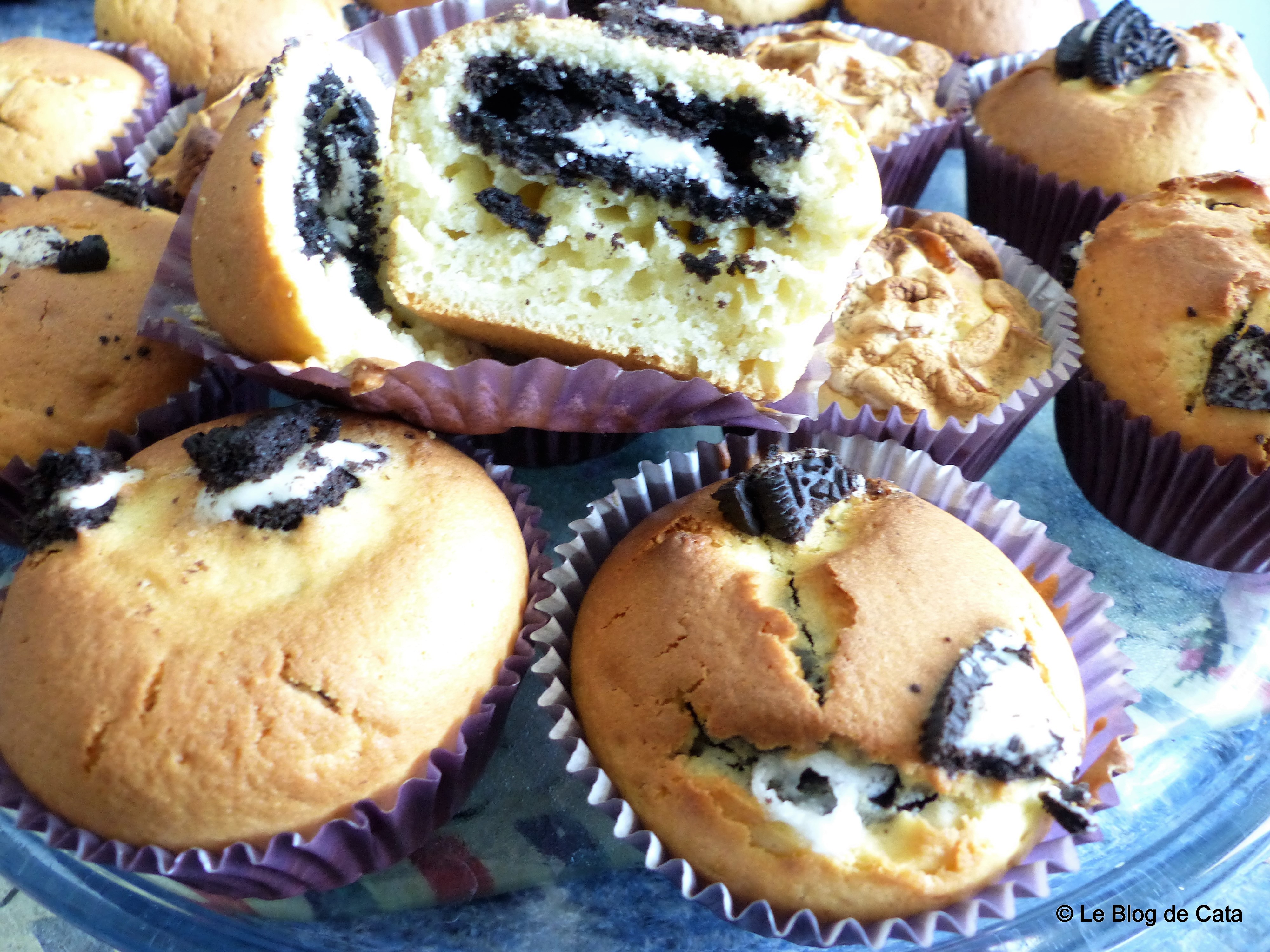 Desert muffins cu biscuiti Oreo