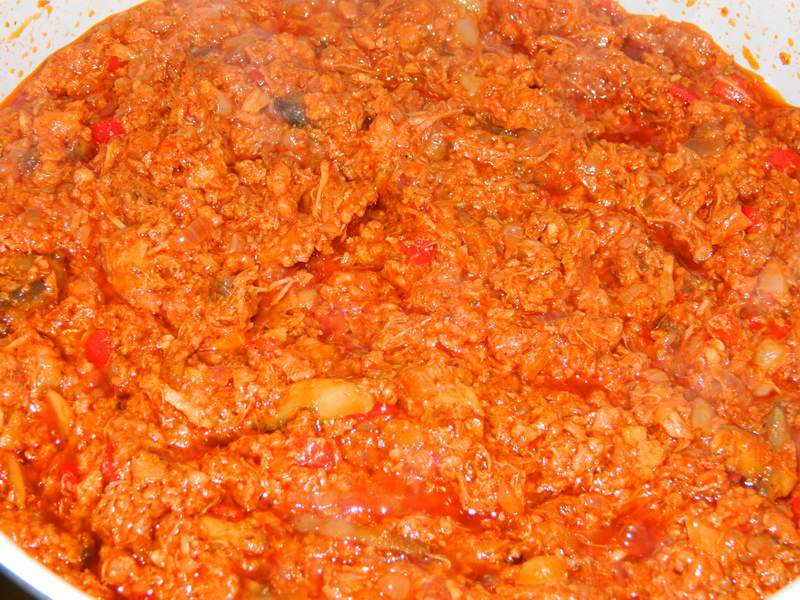 Paste integrale cu carne tocata