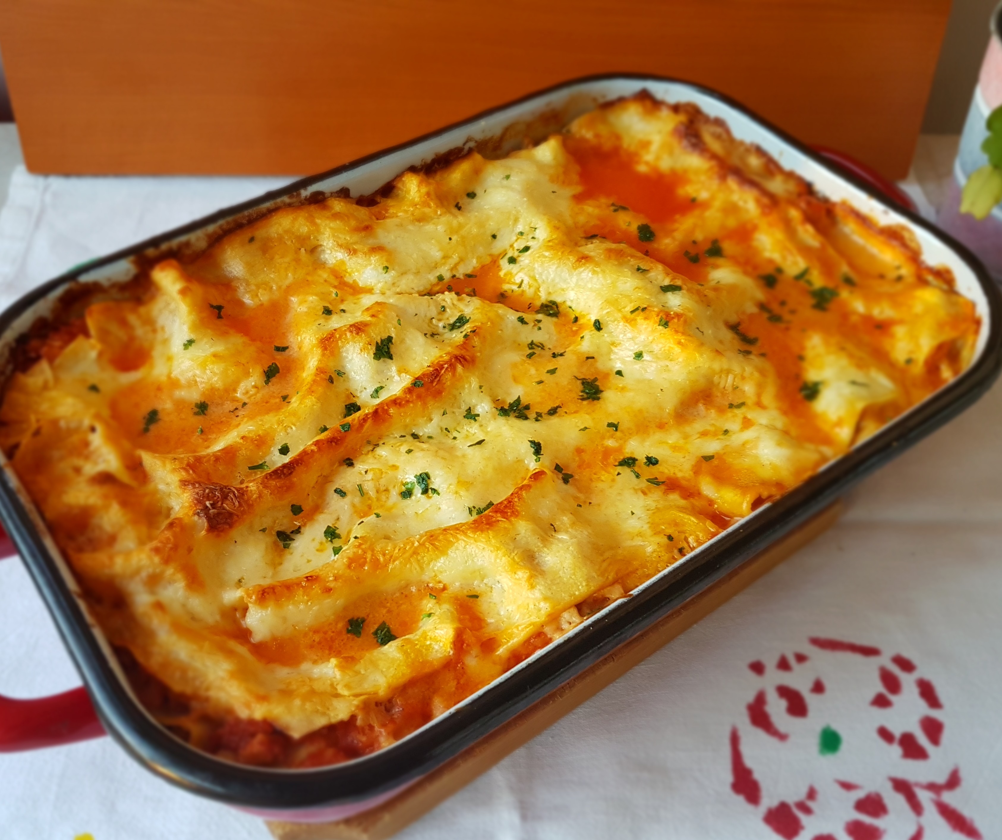 Lasagna cu carne de pui si ciuperci