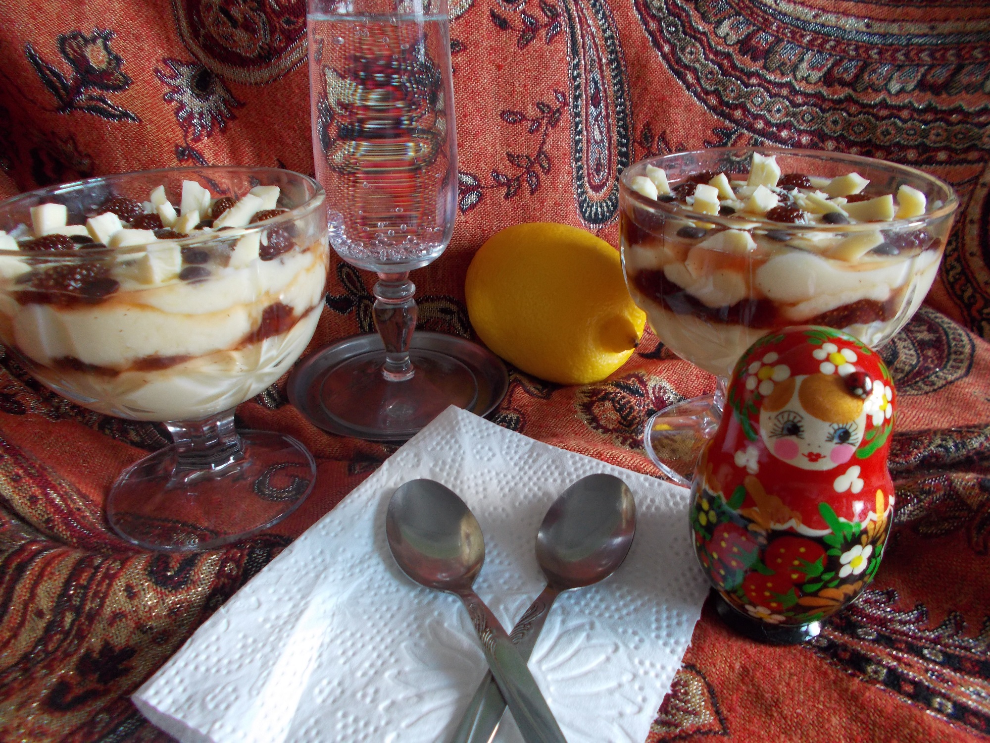 Desert crema de lamaie, la pahar
