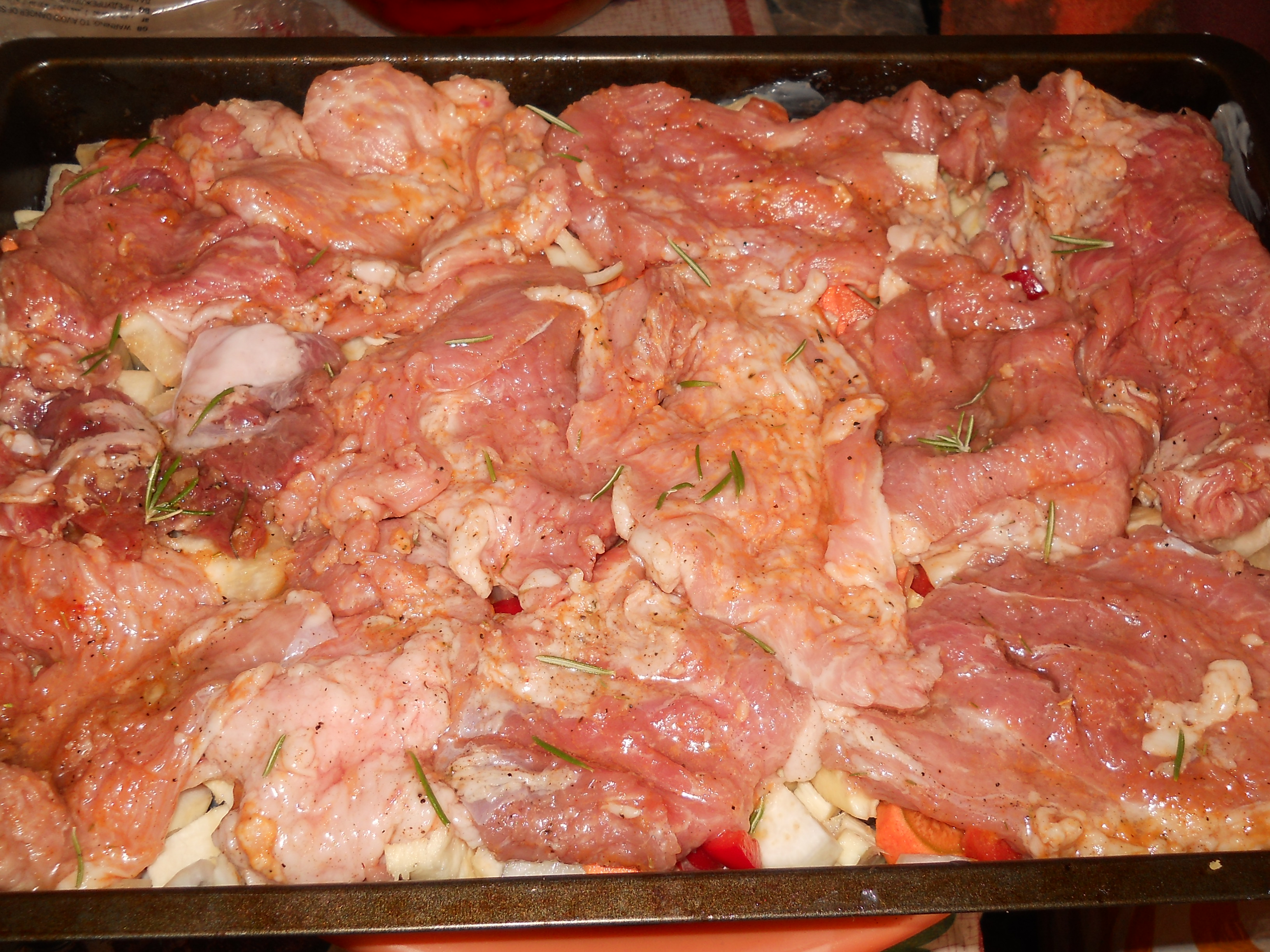 Friptura de porc cu legume