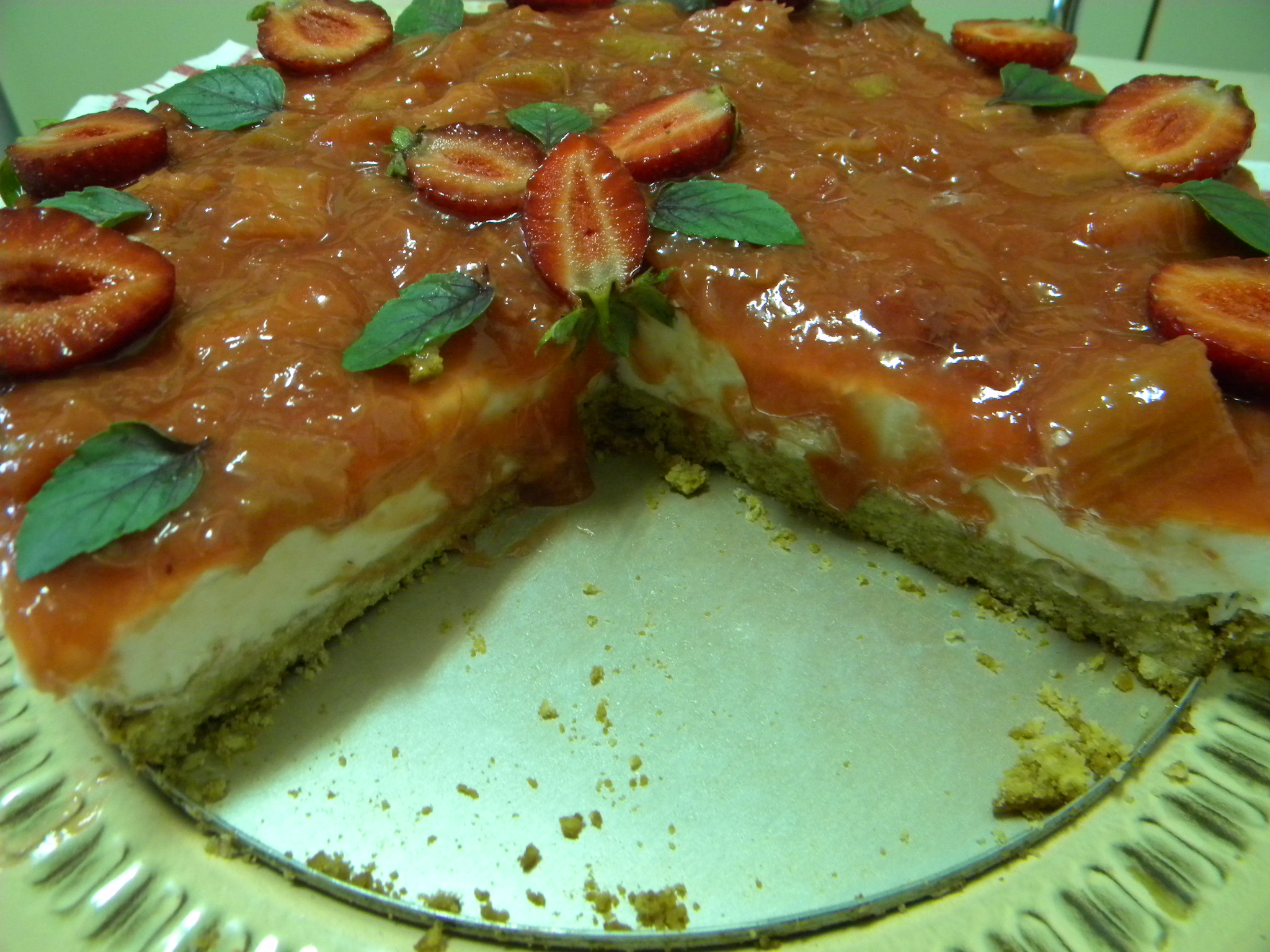 Cheesecake cu rubarba