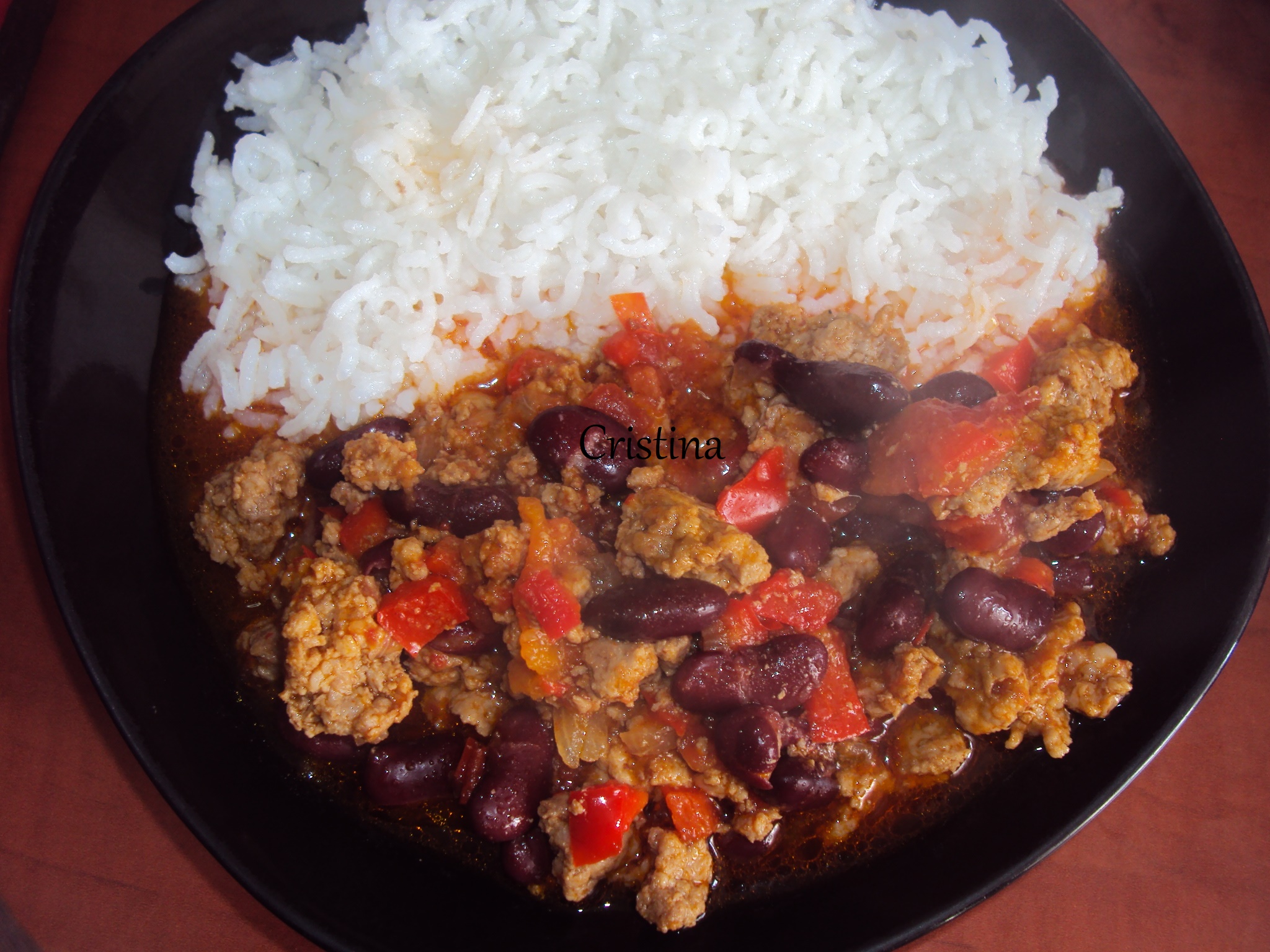 Chili con carne si orez