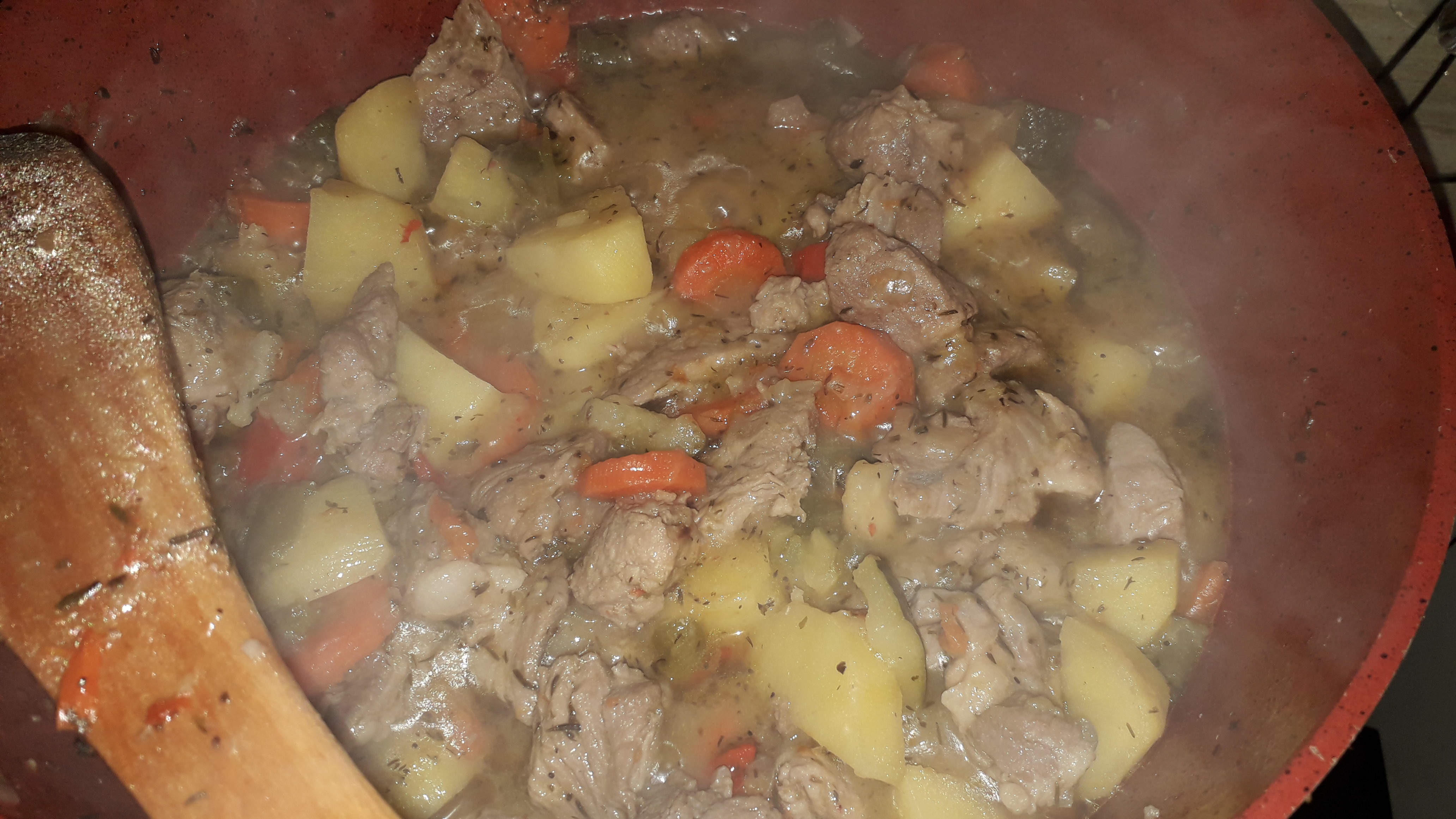 Tocanita de legume cu carne de porc