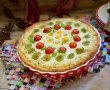 Aperitiv tarta cu branzeturi, legume si oua de prepelita-8