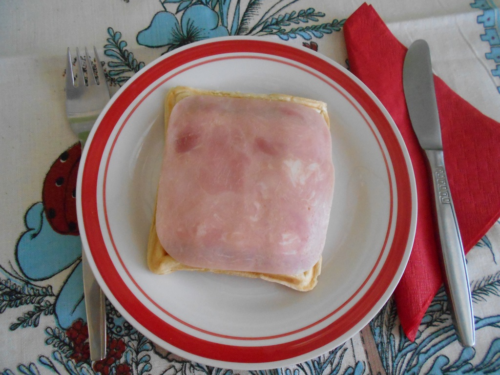 Aperitiv gofre Croque Monsieur