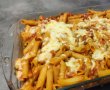 Paste (penne) cu bacon, mazare si suc de rosii-6