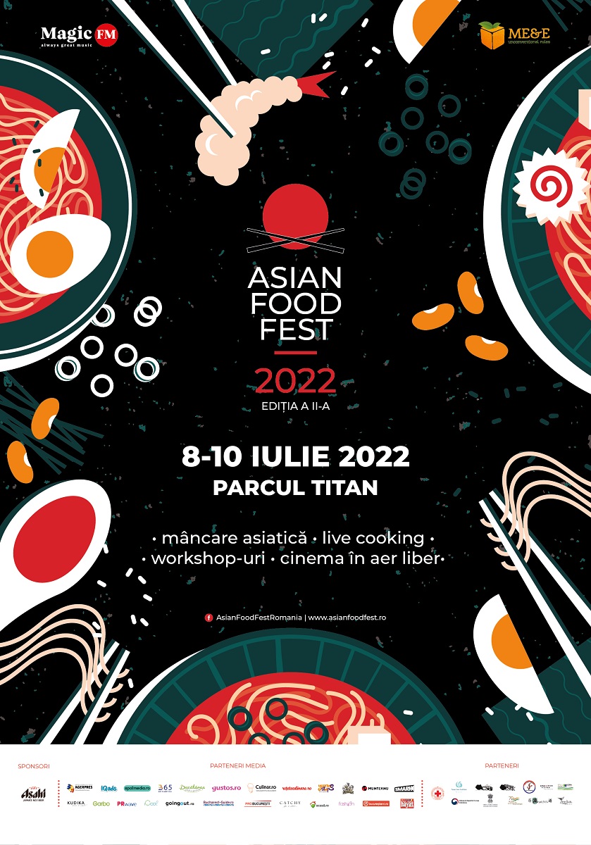 Mâncare asiatică și filme în aer liber, la Asian Food Fest, între 8 – 10 iulie