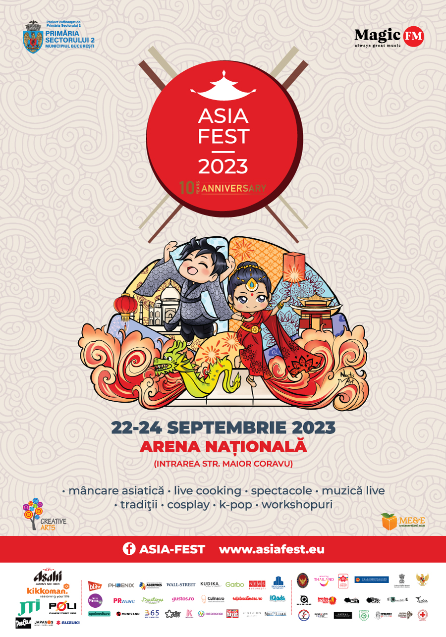 Începe ASIA FEST- Ediția a X-a, între 22 și 24 septembrie,  la Arena Națională din București