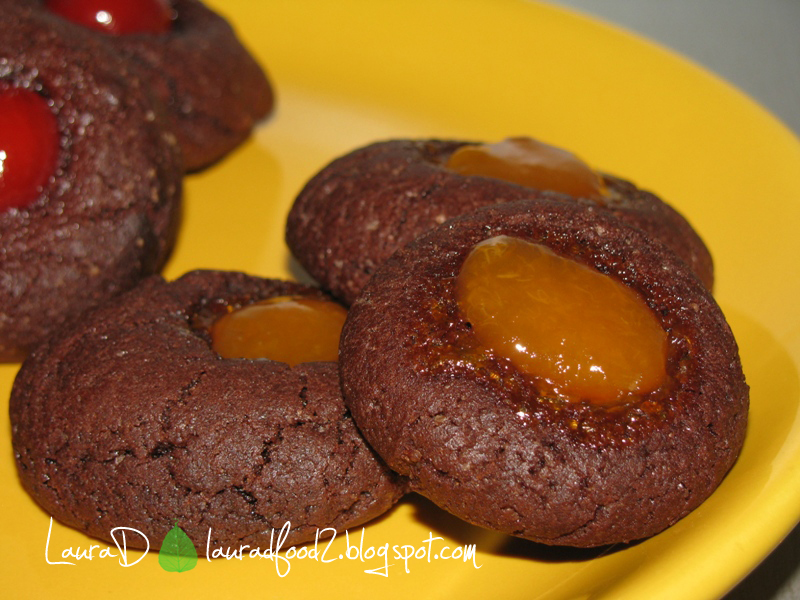 Thumbprint chocolate cookies