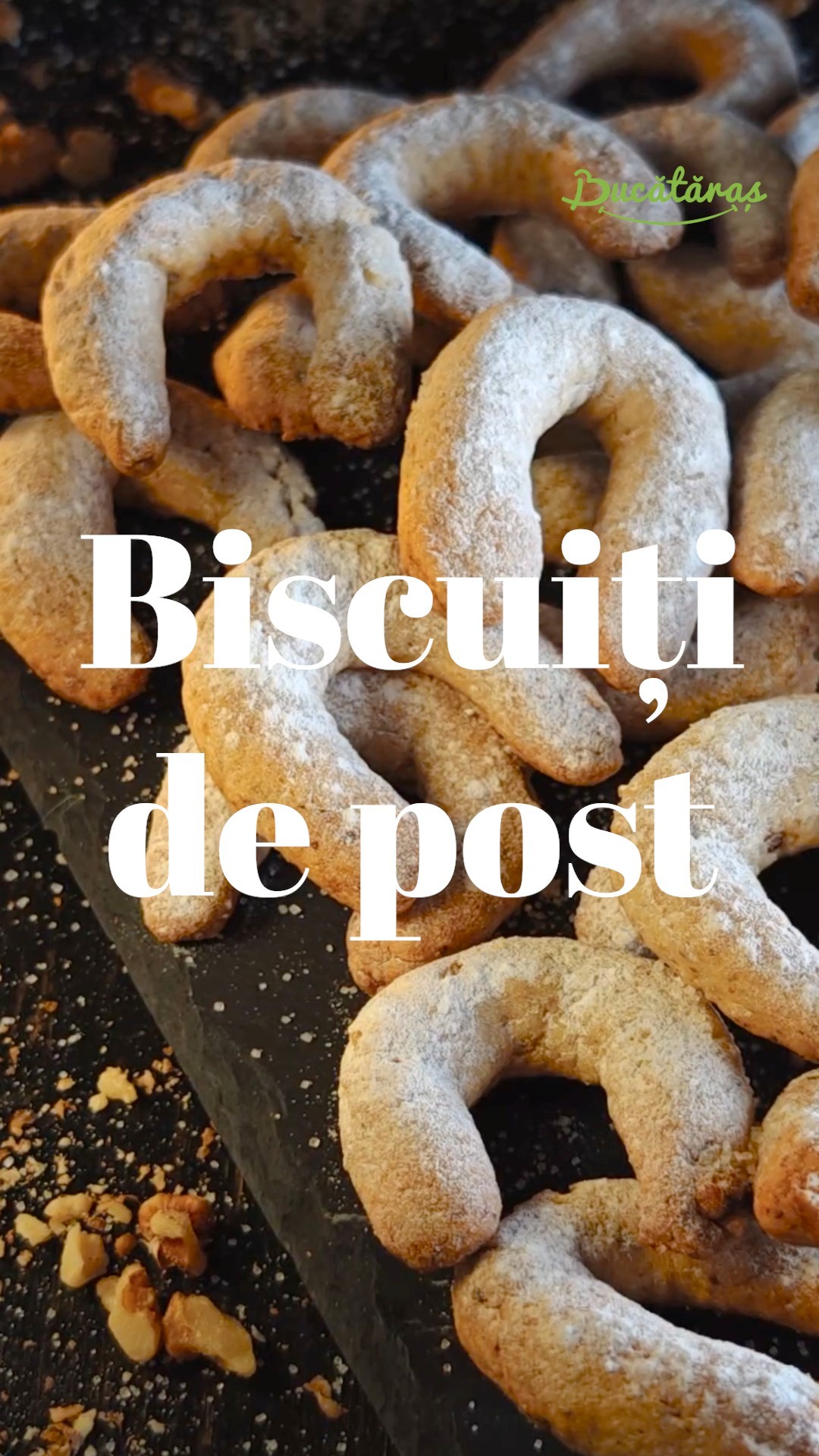 Biscuiți de post cu nucă - Fragezi și gustoși