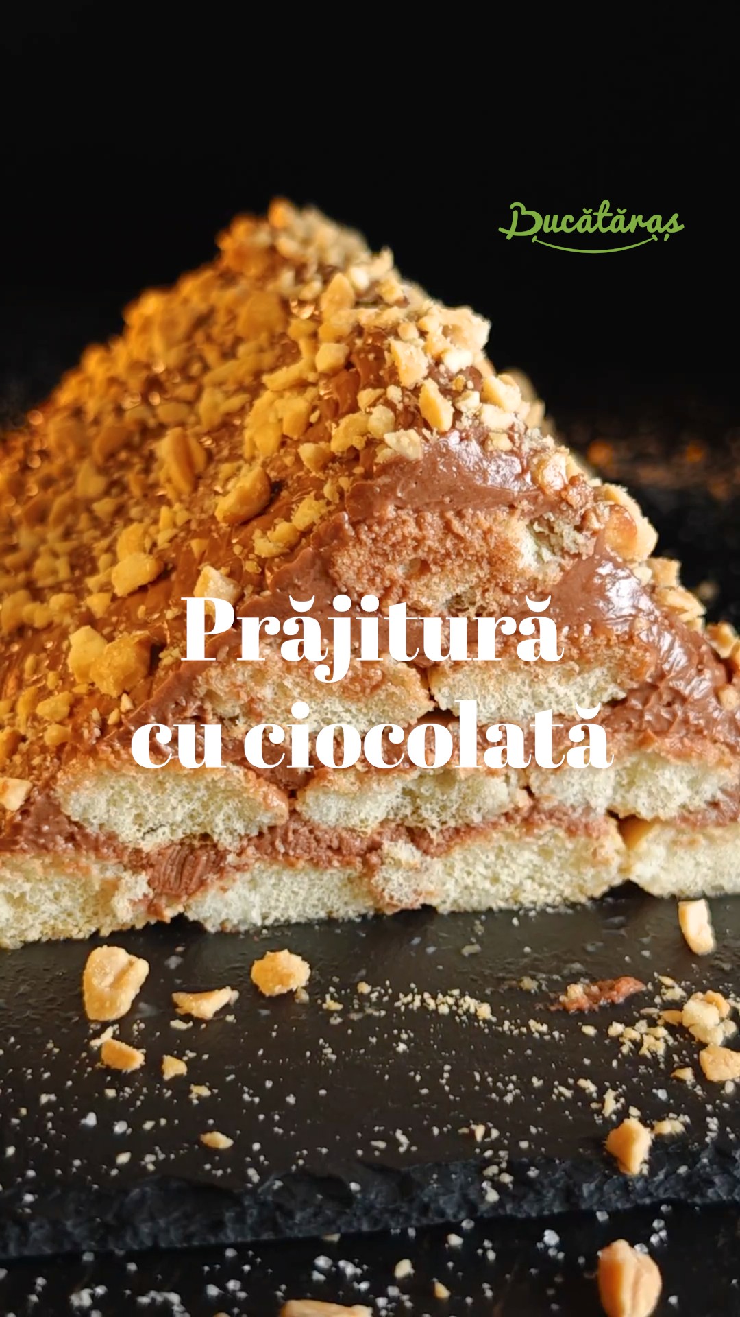 Prăjitura cu pișcoturi și cremă cu Nutella - Rețeta rapidă și delicioasă