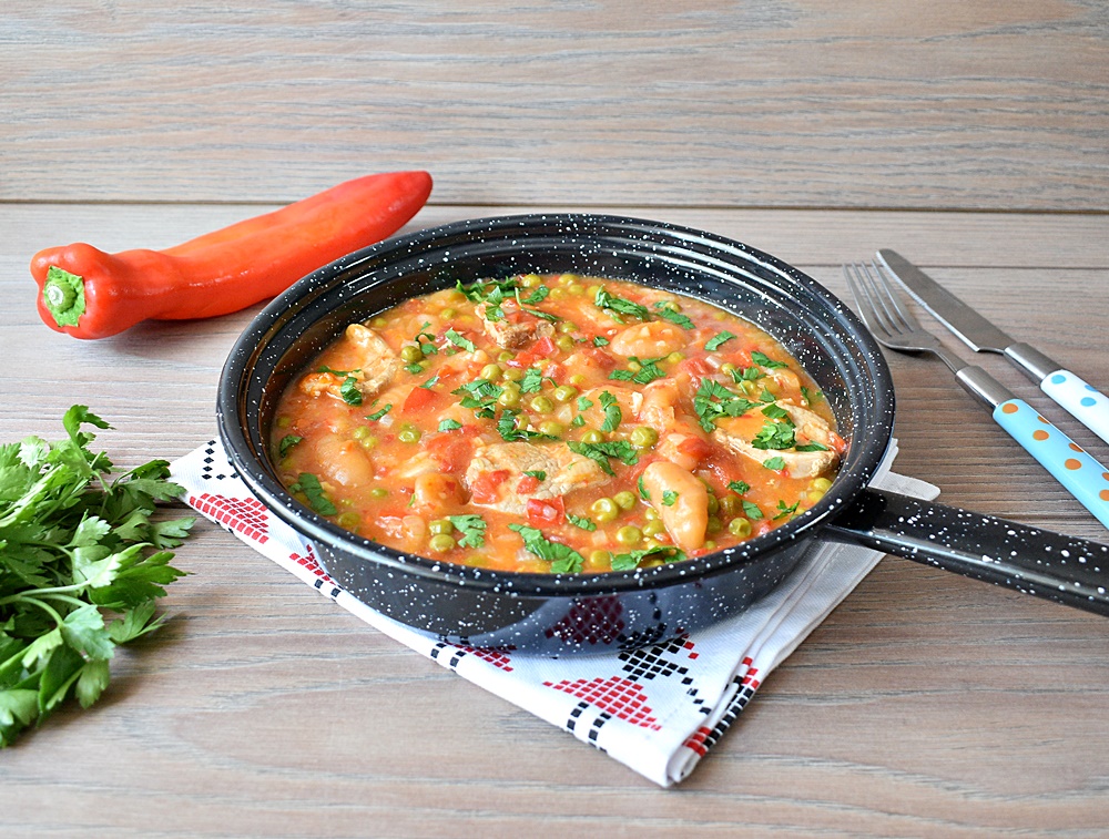 Muschiulet de porc cu gnocchi si mazare - Reteta savuroasa