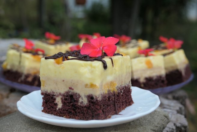 Prajitura cu mango si pralina cu alune de padure - Reteta delicioasa de casa