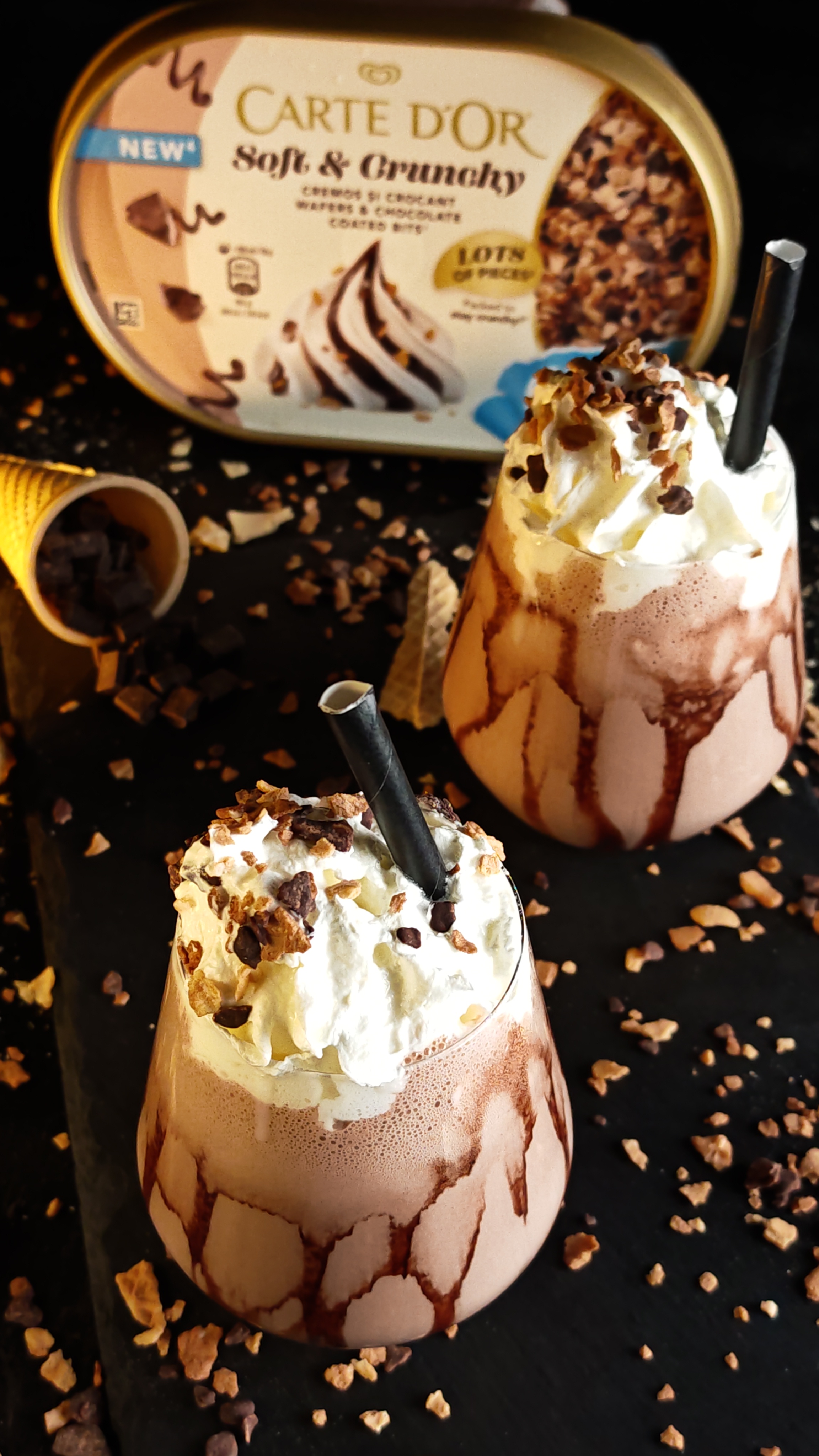 Milkshake cu înghețată și ciocolată - Gust intens și cremos